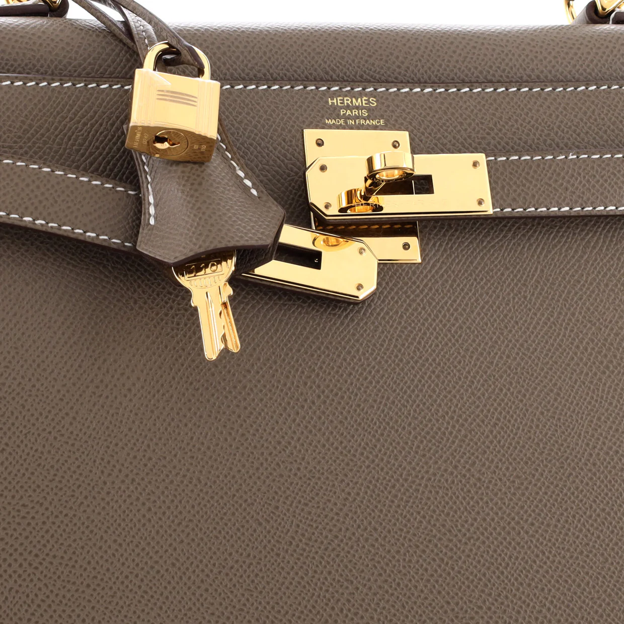 Kelly Handbag Grey Epsom with Gold Hardware 28 - Deep Luxury