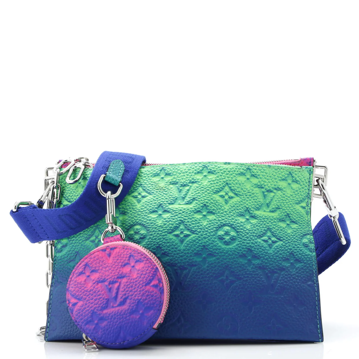 Trio Pouch Messenger Bag Limited Edition Illusion Monogram Taurillon Leather - Deep Luxury