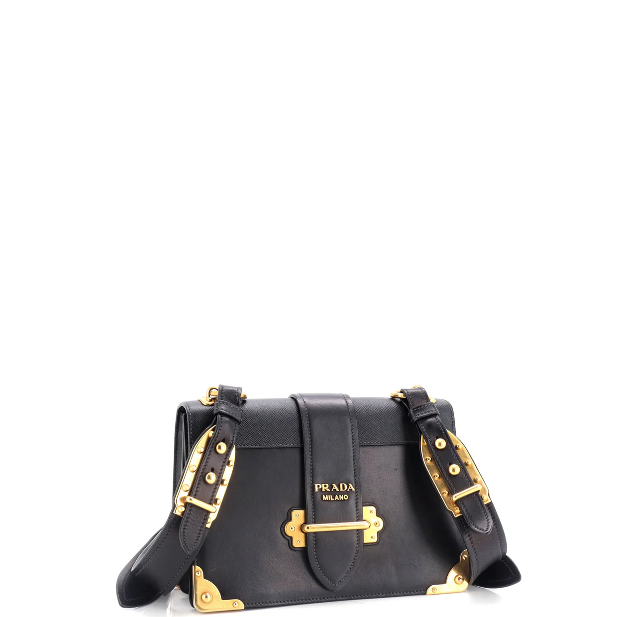Cahier Crossbody Bag City Calf and Saffiano Large - Deep Luxury