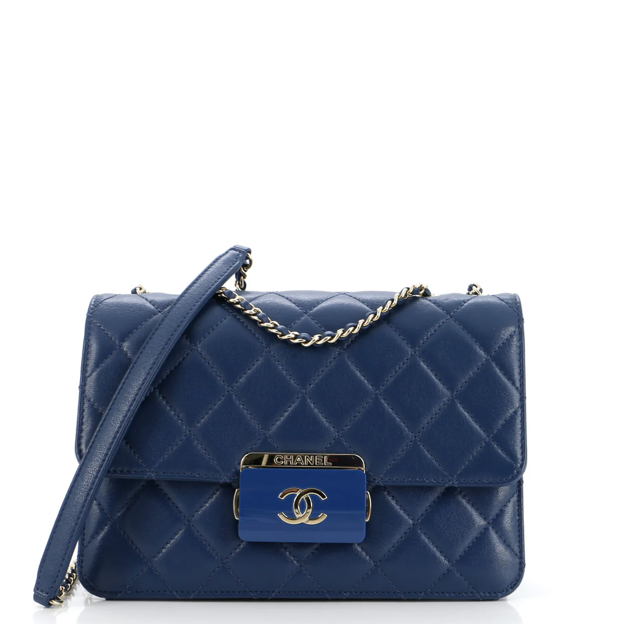 Beauty Lock Flap Bag Quilted Sheepskin Small - Deep Luxury