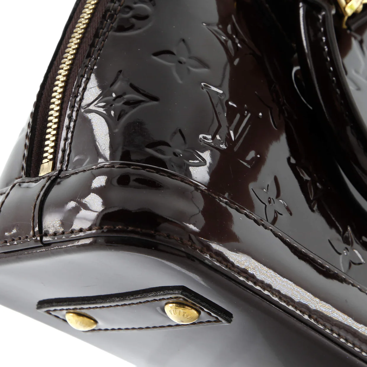 Alma Handbag Monogram Vernis BB - Deep Luxury