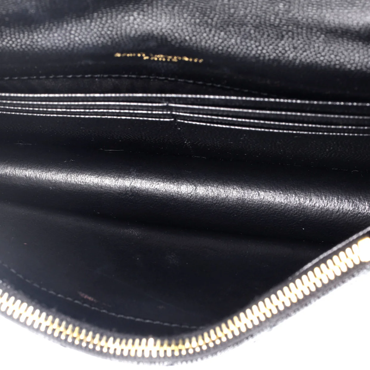 Classic Monogram Wallet on Chain Matelasse Chevron Leather Small - Deep Luxury