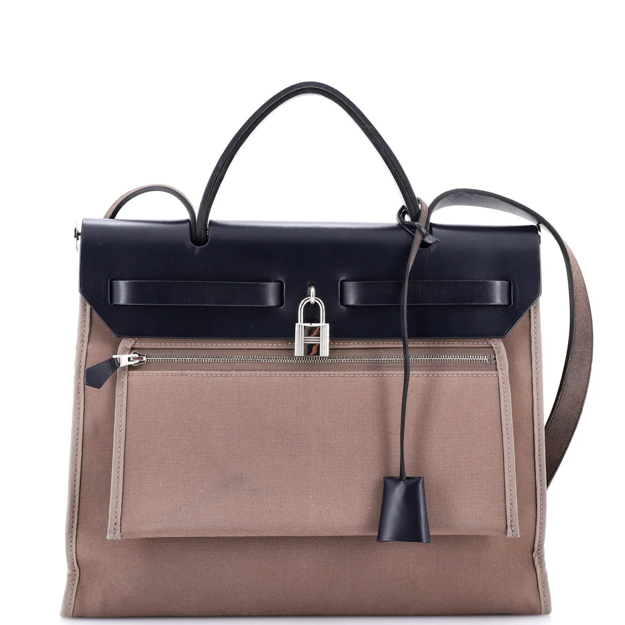 Herbag Zip Leather and Toile 31 - Deep Luxury