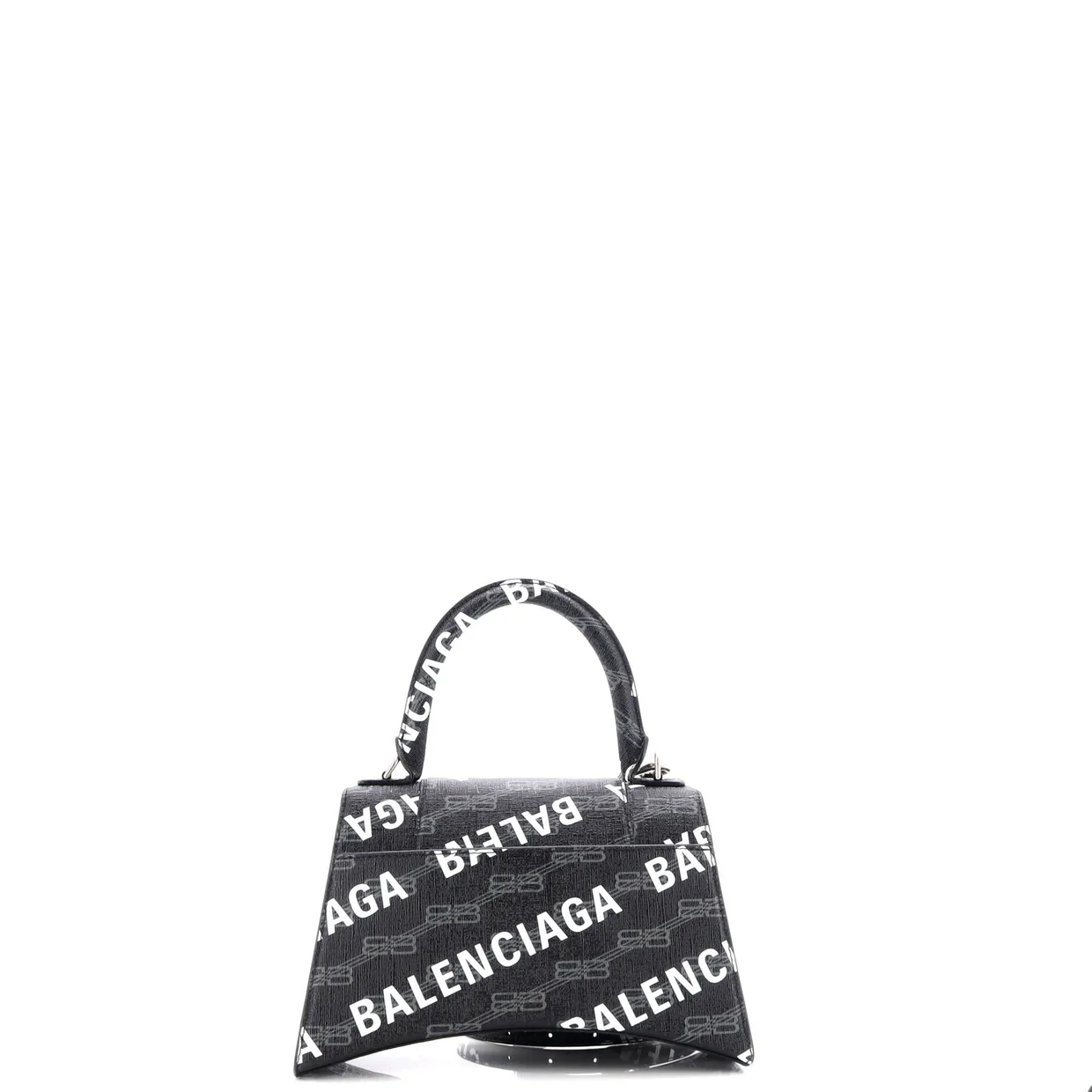 Hourglass Top Handle Bag Monogram Coated Canvas Small - Deep Luxury