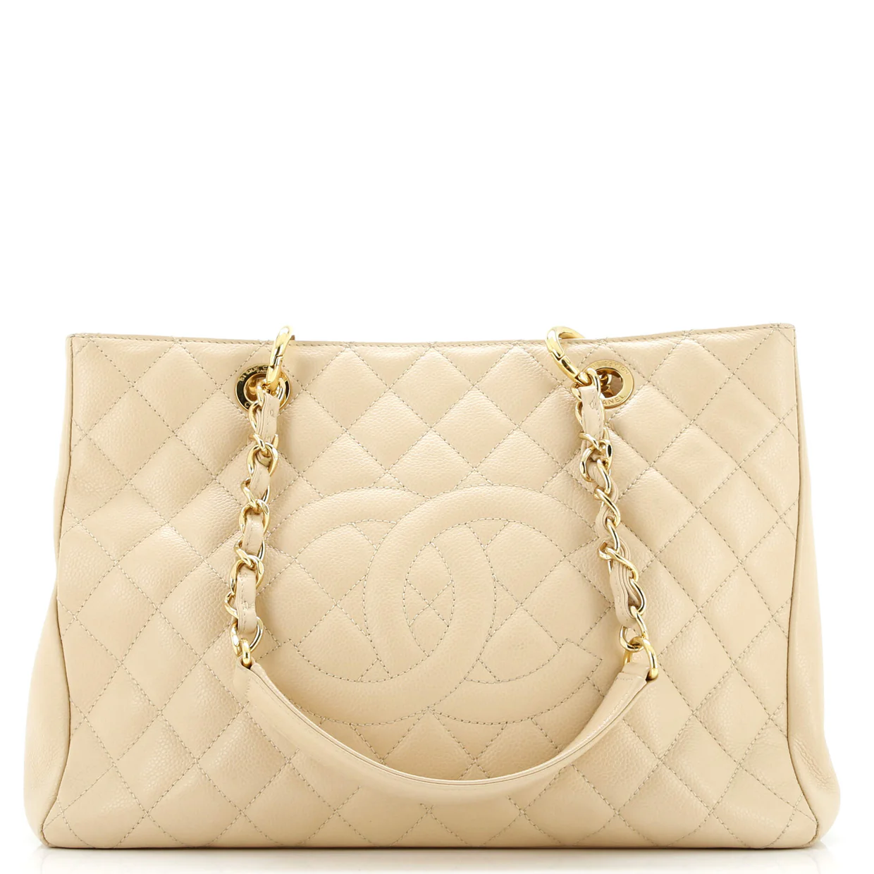 Grand Shopping Tote Quilted Caviar - Deep Luxury