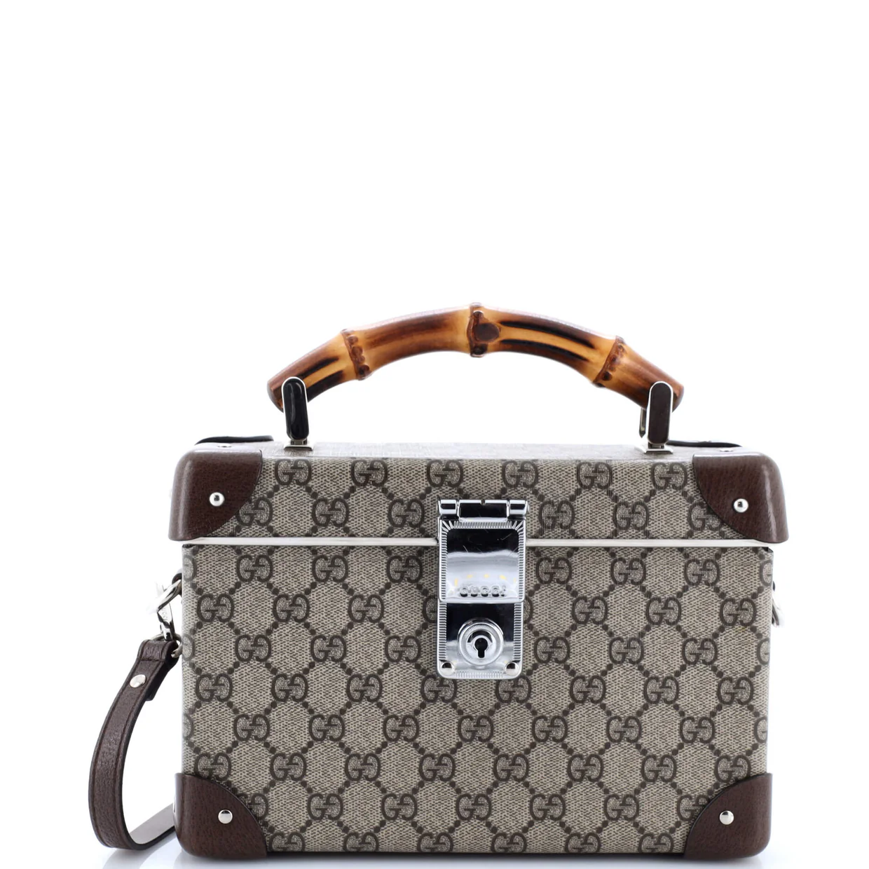 Bamboo Globe-Trotter Vanity Case GG Coated Canvas - Deep Luxury