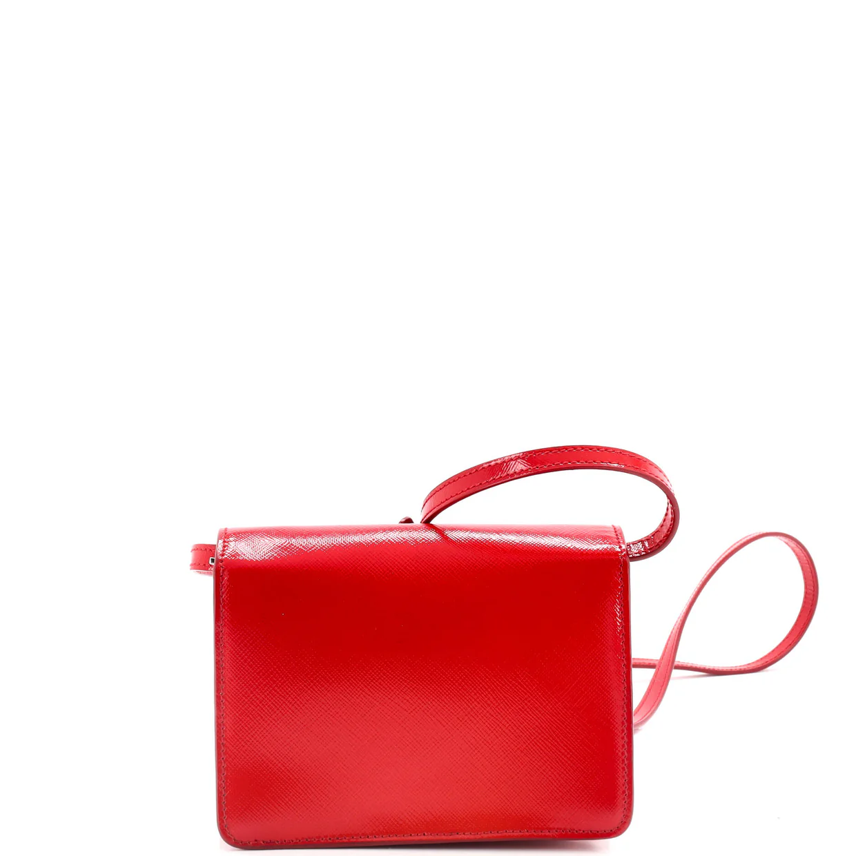 Wallet on Strap Vernice Saffiano Leather Small - Deep Luxury