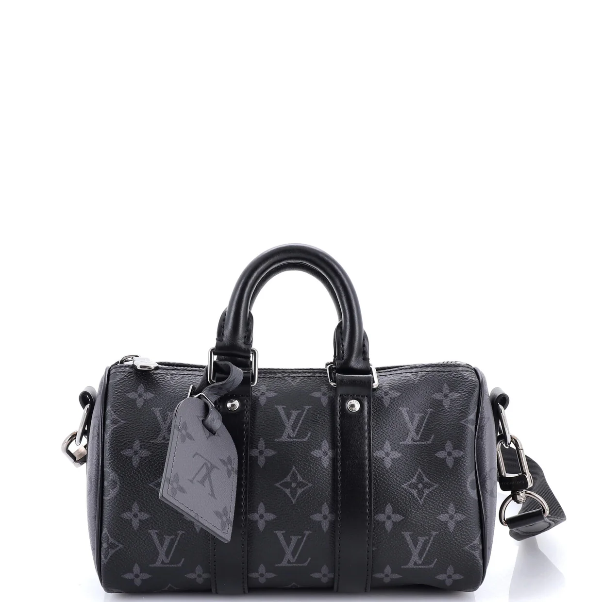 Keepall Bandouliere Bag Reverse Monogram Eclipse Canvas 25 - Deep Luxury