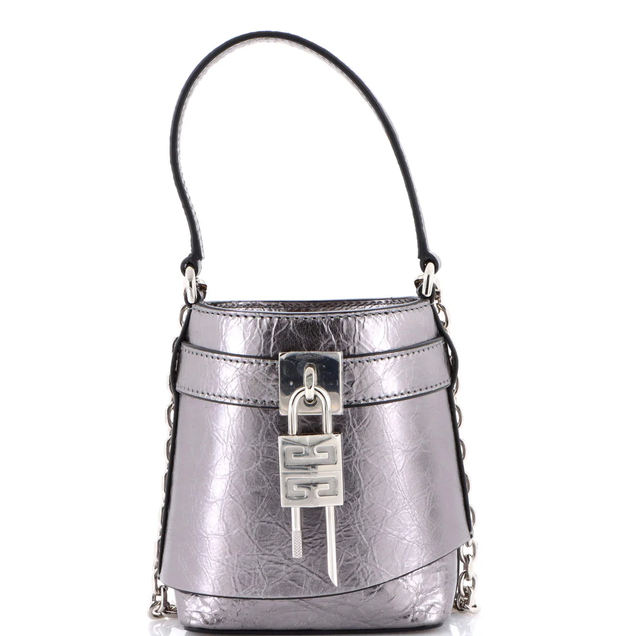 GV Shark Lock Bucket Bag Leather Micro - Deep Luxury