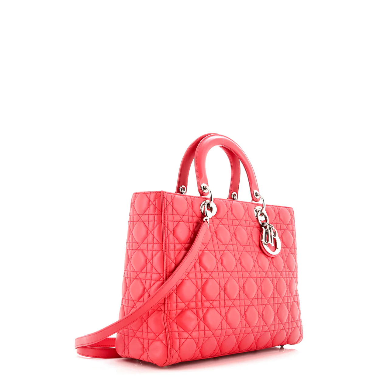 Lady Dior Bag Cannage Quilt Lambskin Large - Deep Luxury