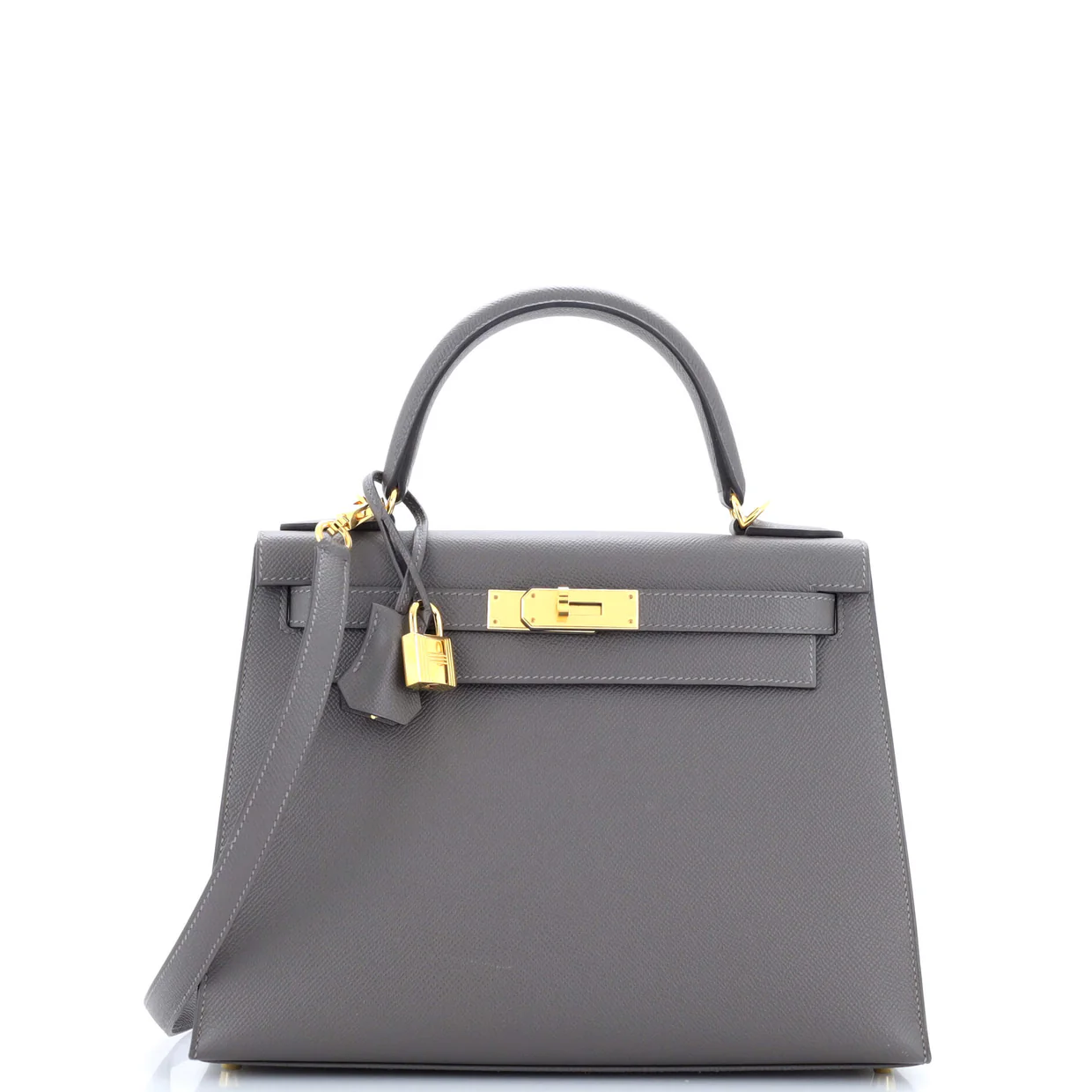 Kelly Handbag Grey Epsom with Gold Hardware 28 - Deep Luxury