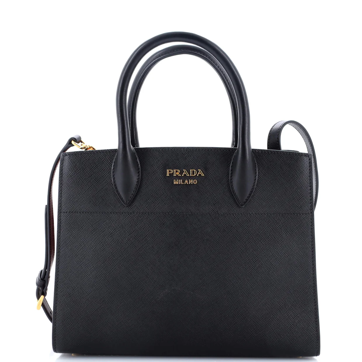 Bibliotheque Tote Saffiano with City Calf Small - Deep Luxury