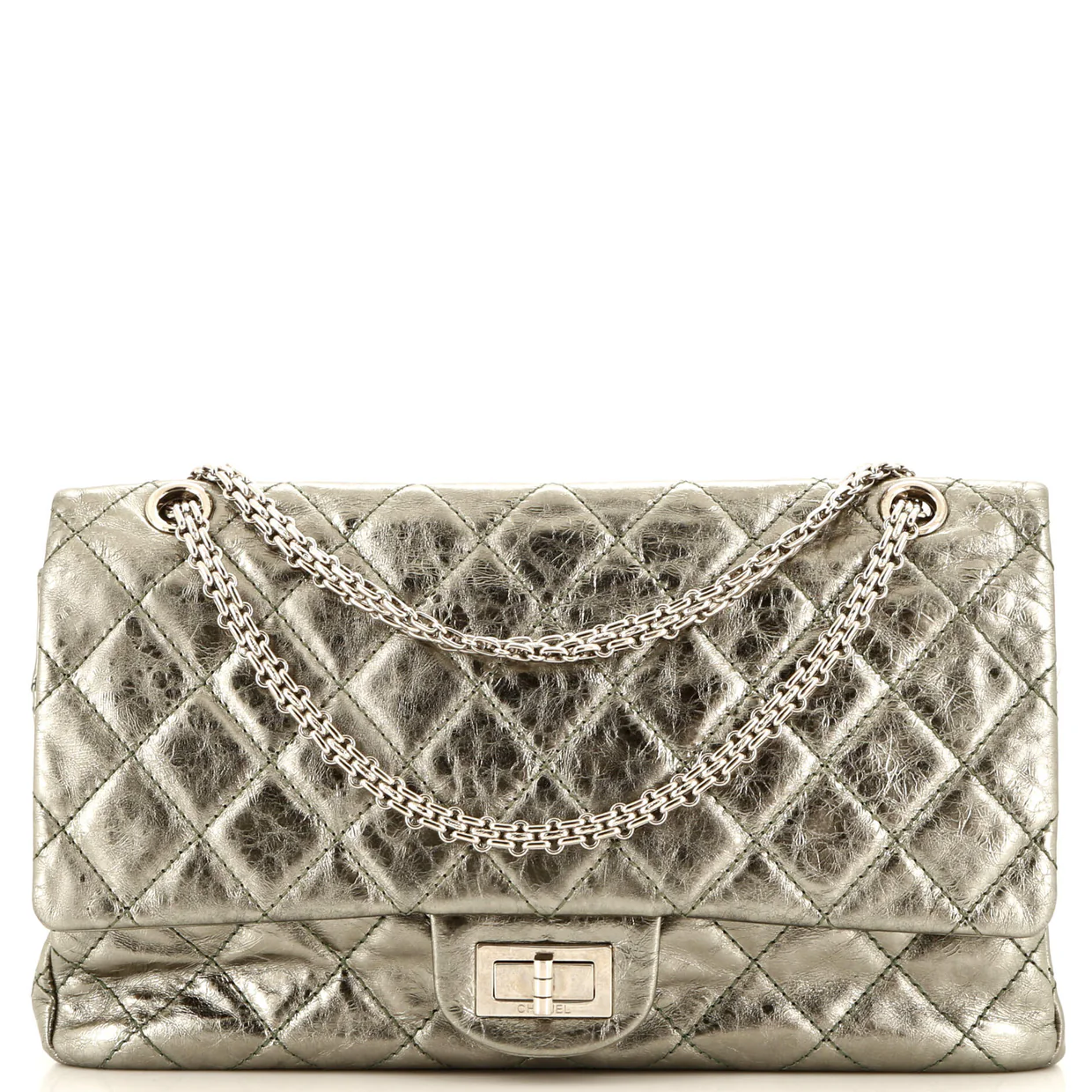 Reissue 2.55 Flap Bag Quilted Metallic Aged Calfskin 227 - Deep Luxury