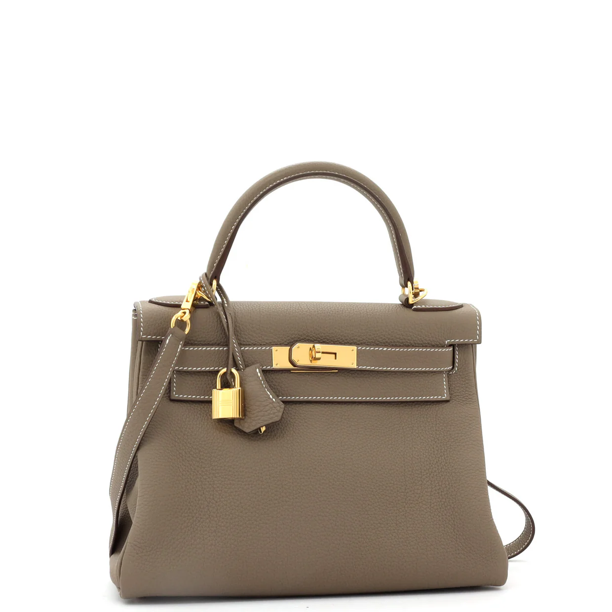 Kelly Handbag Grey Togo with Gold Hardware 28 - Deep Luxury
