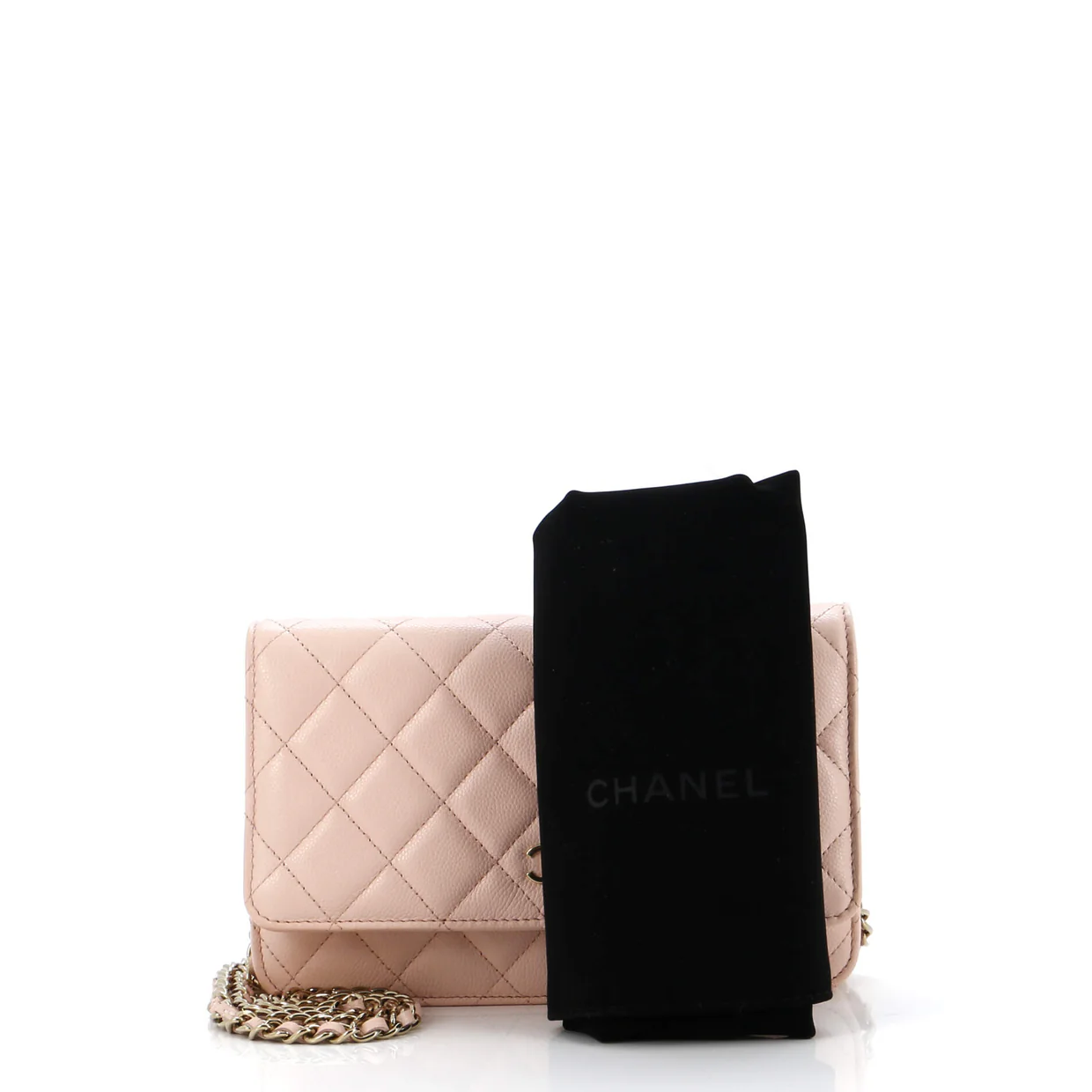 Wallet on Chain Quilted Caviar - Deep Luxury
