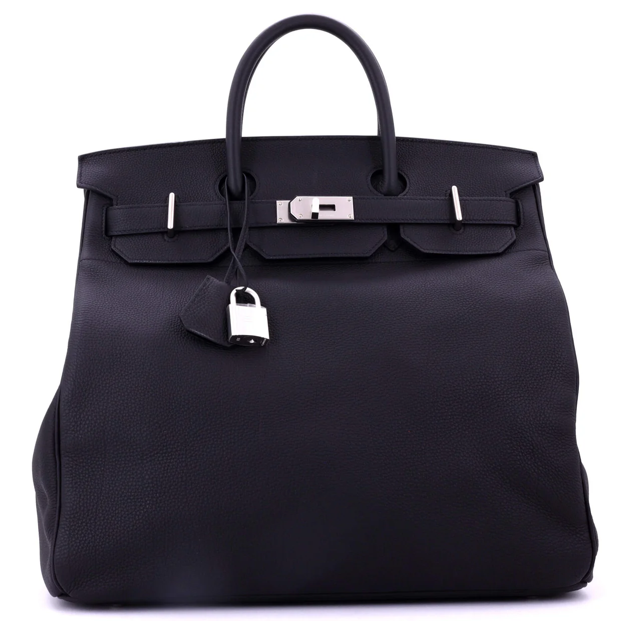 HAC Birkin Bag Noir Togo with Brushed Palladium Hardware 40 - Deep Luxury