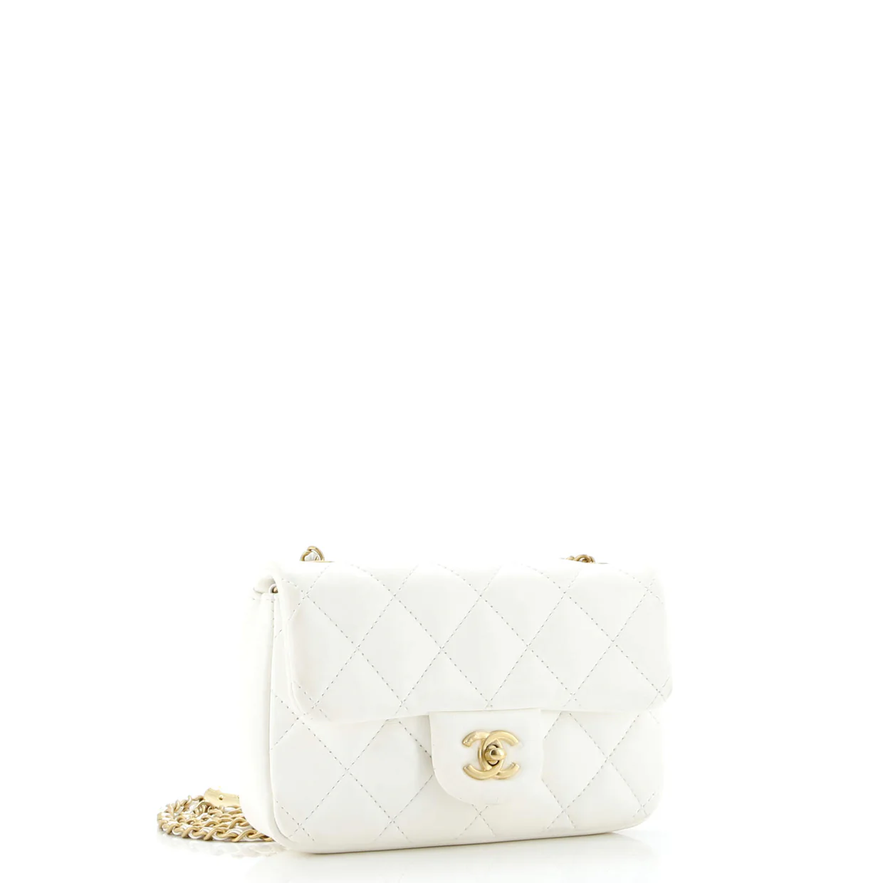 Heart Charms Flap Bag Quilted Lambskin Mini - Deep Luxury