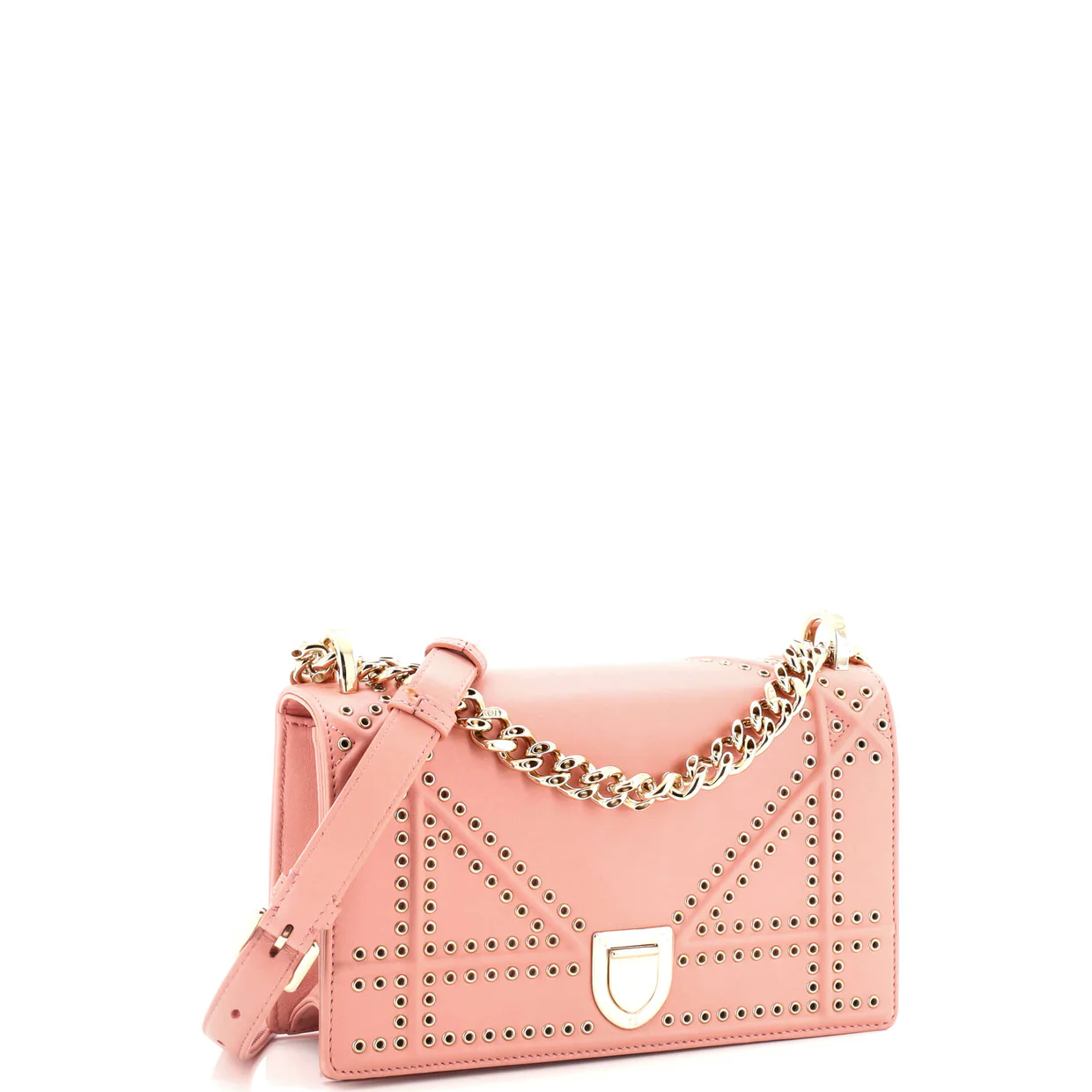 Diorama Flap Bag Studded Leather Small - Deep Luxury