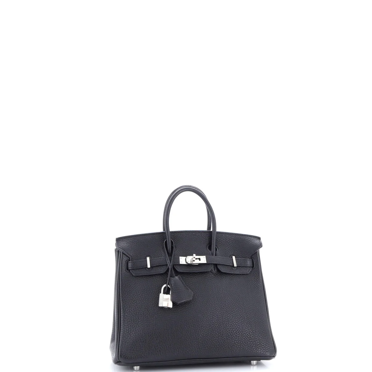 Birkin Handbag Noir Togo with Palladium Hardware 25 - Deep Luxury