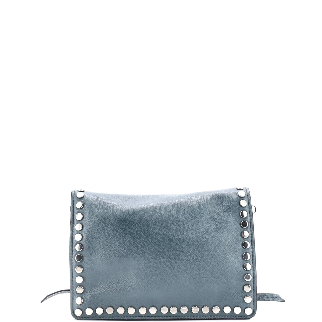 Etiquette Flap Bag Studded Glace Calfskin Small - Deep Luxury