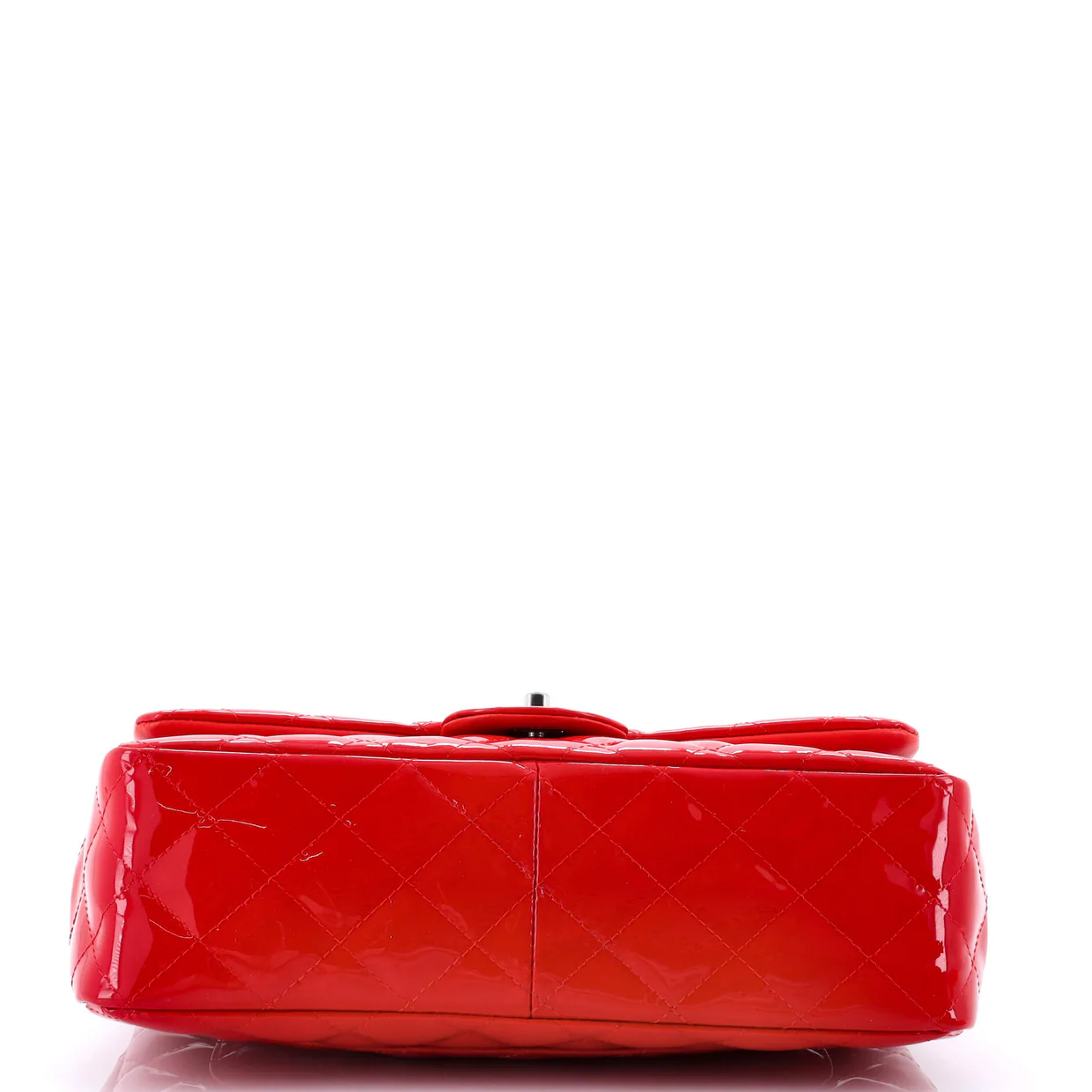 Classic Double Flap Bag Quilted Patent Jumbo - Deep Luxury