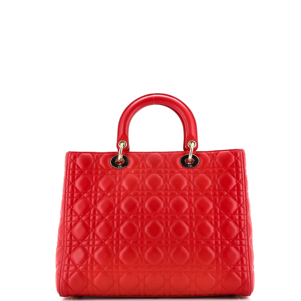 Lady Dior Bag Cannage Quilt Lambskin Large - Deep Luxury