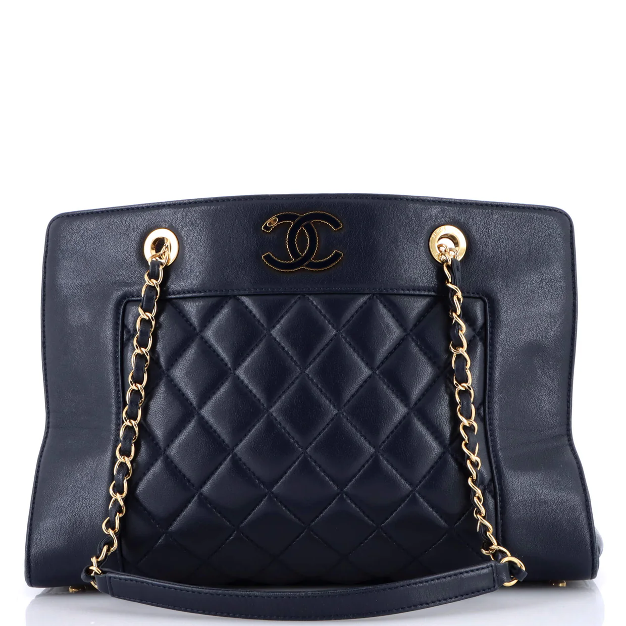 Mademoiselle Vintage Shopping Tote Quilted Sheepskin Medium - Deep Luxury