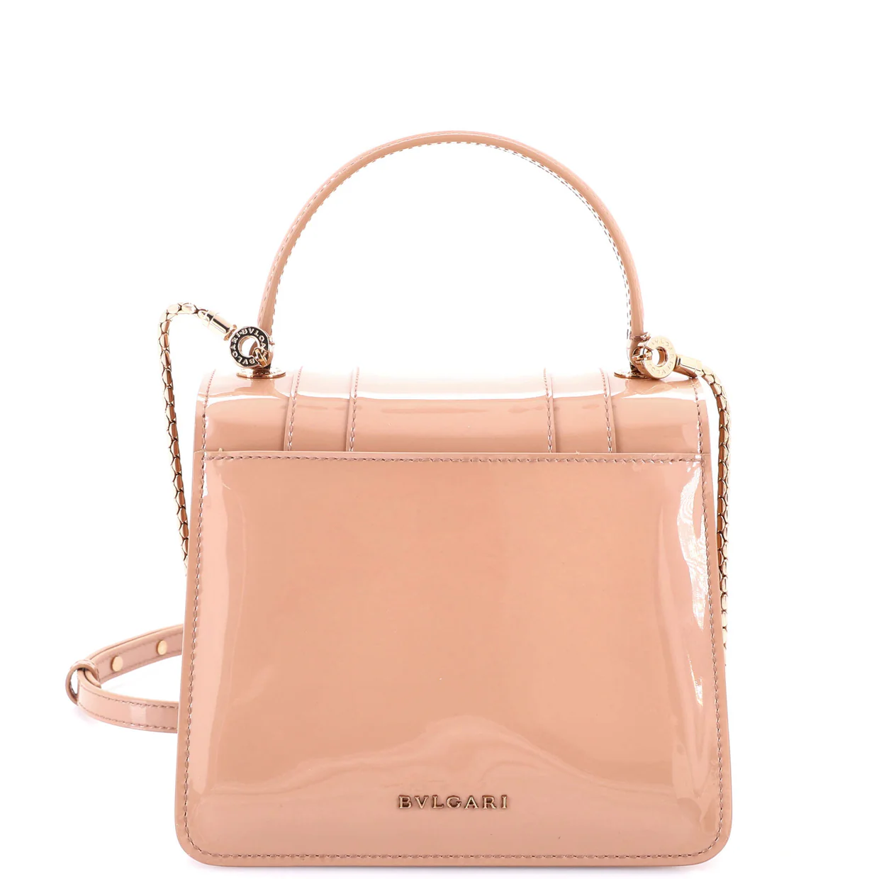 Serpenti Top Handle Bag Patent Small - Deep Luxury