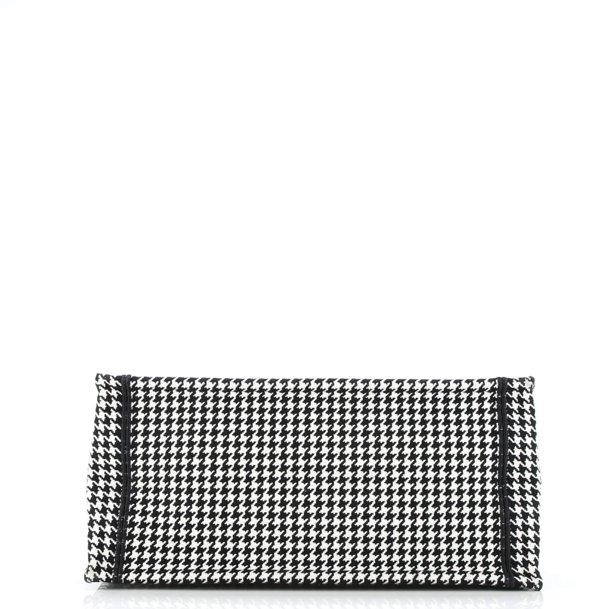 Book Tote Houndstooth Canvas Medium - Deep Luxury