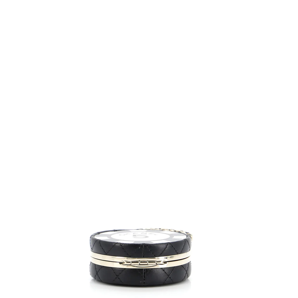 Poker Chip Clutch With Chain Quilted Lambskin with Enamel - Deep Luxury