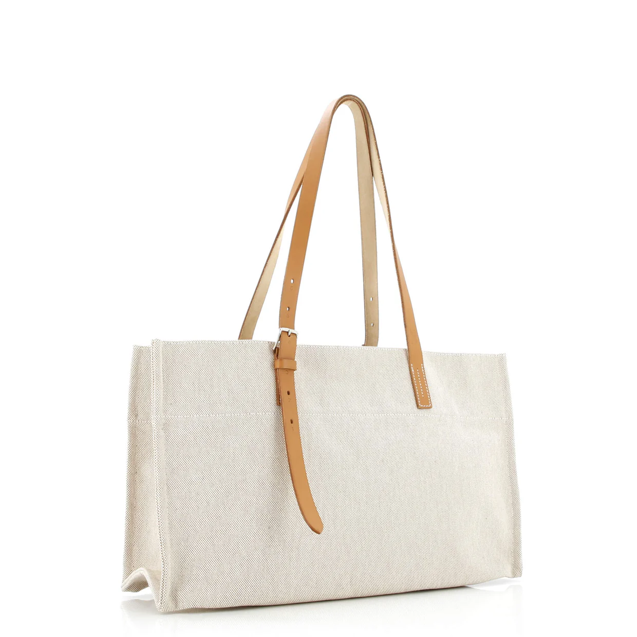 Etriviere Elan Shopping Tote Toile and Leather - Deep Luxury