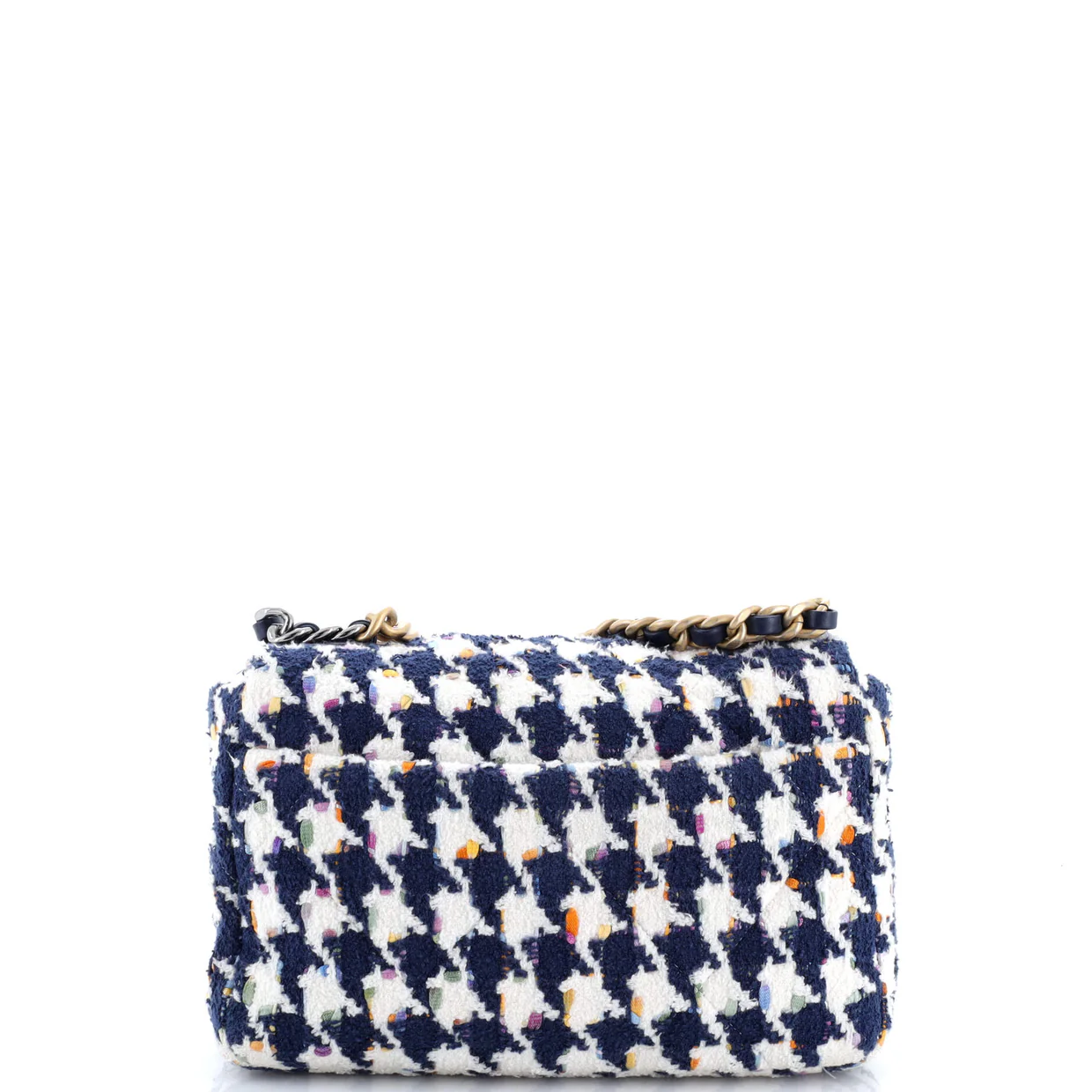 19 Flap Bag Quilted Tweed Medium - Deep Luxury