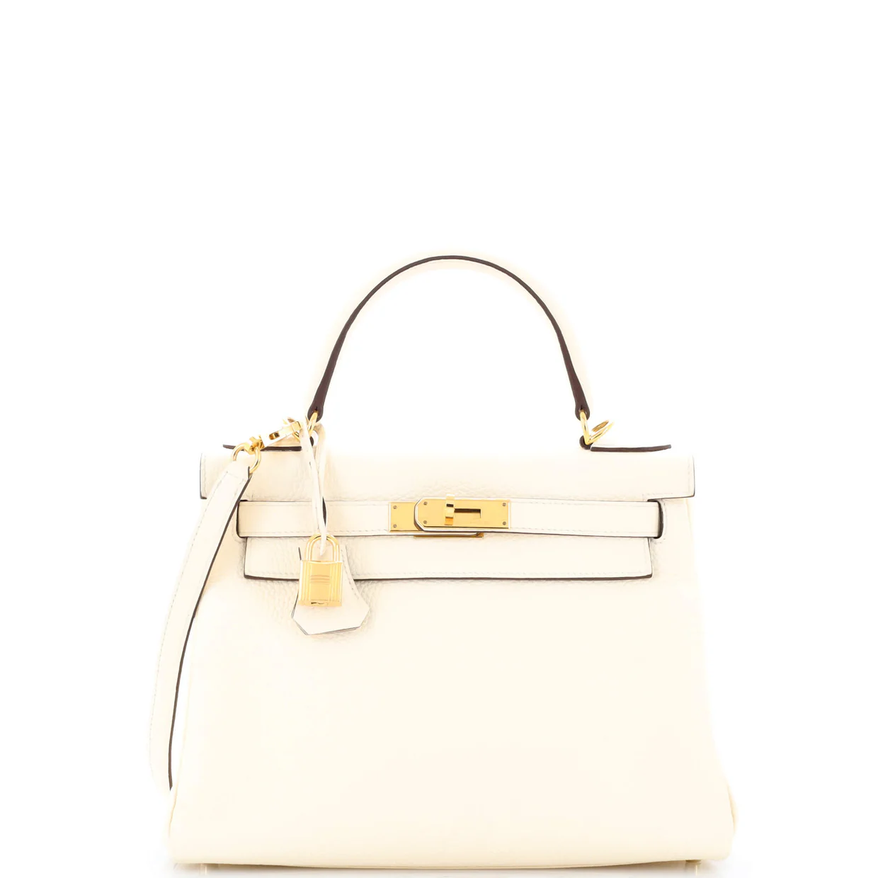 Kelly Handbag Light Clemence with Gold Hardware 28 - Deep Luxury