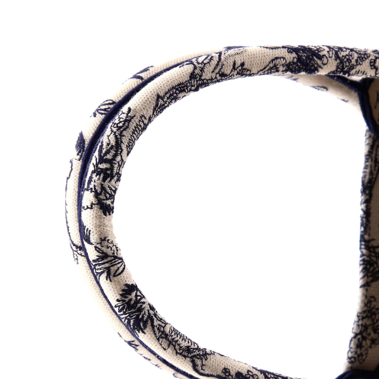 Book Tote Embroidered Canvas Medium - Deep Luxury