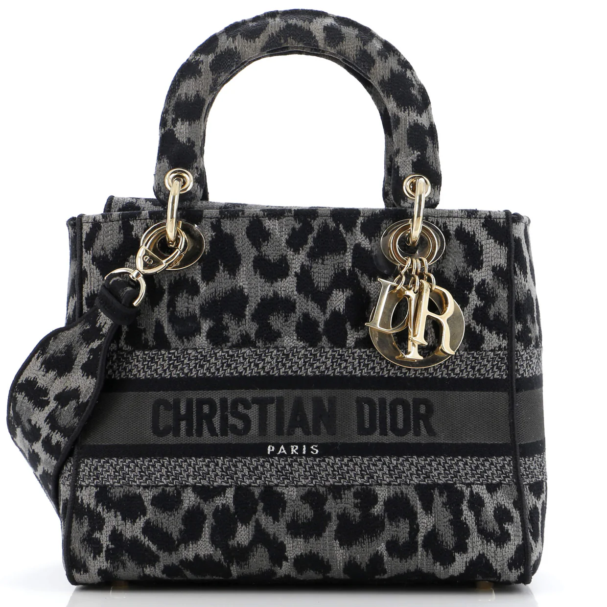 Lady D-Lite Bag Mizza Embroidered Canvas Medium - Deep Luxury