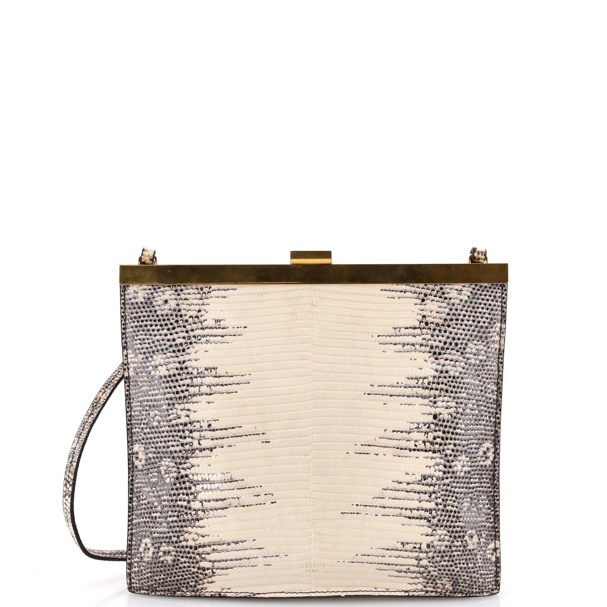 Clasp Crossbody Bag Lizard Mini - Deep Luxury