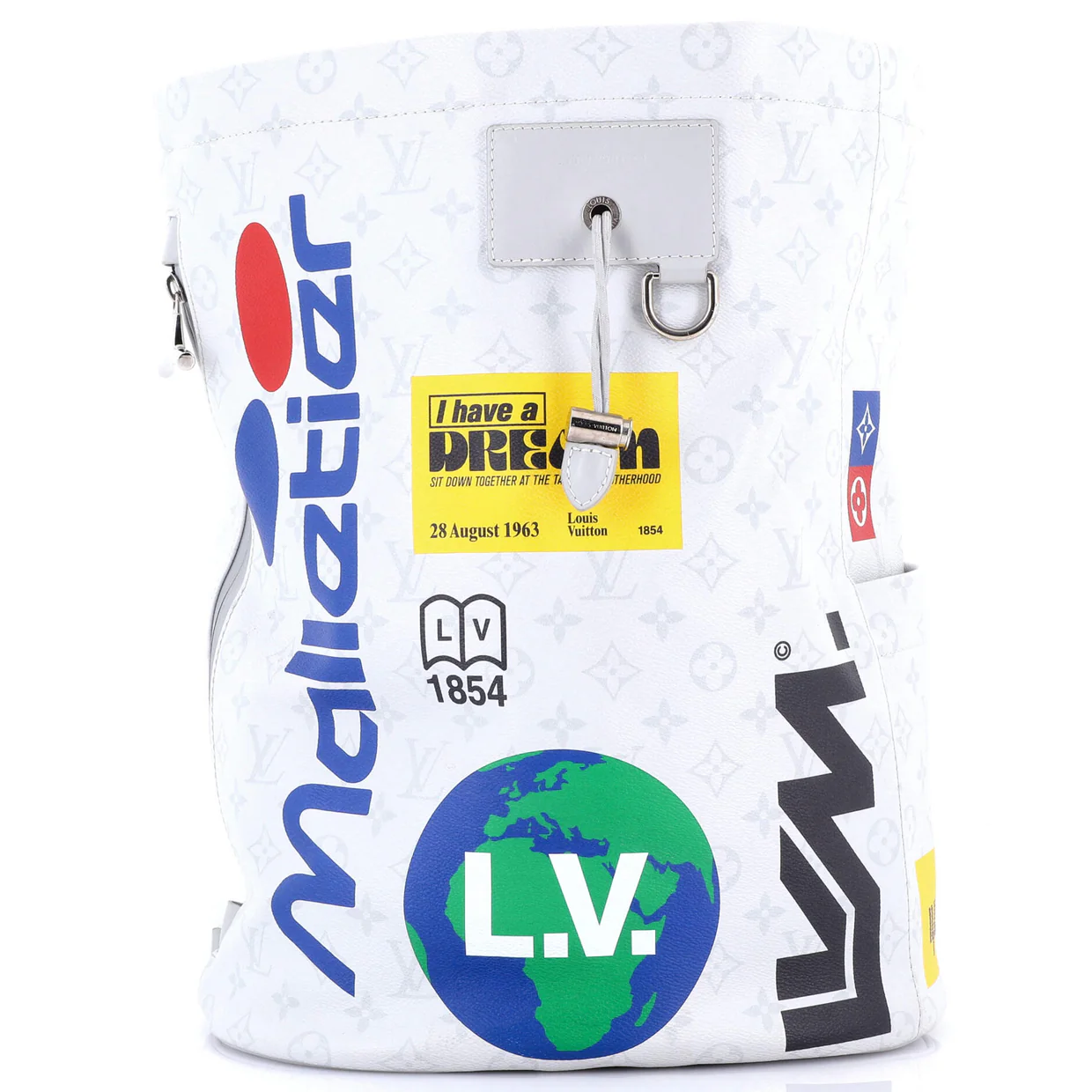 Chalk Backpack Limited Edition Logo Story Monogram Canvas - Deep Luxury