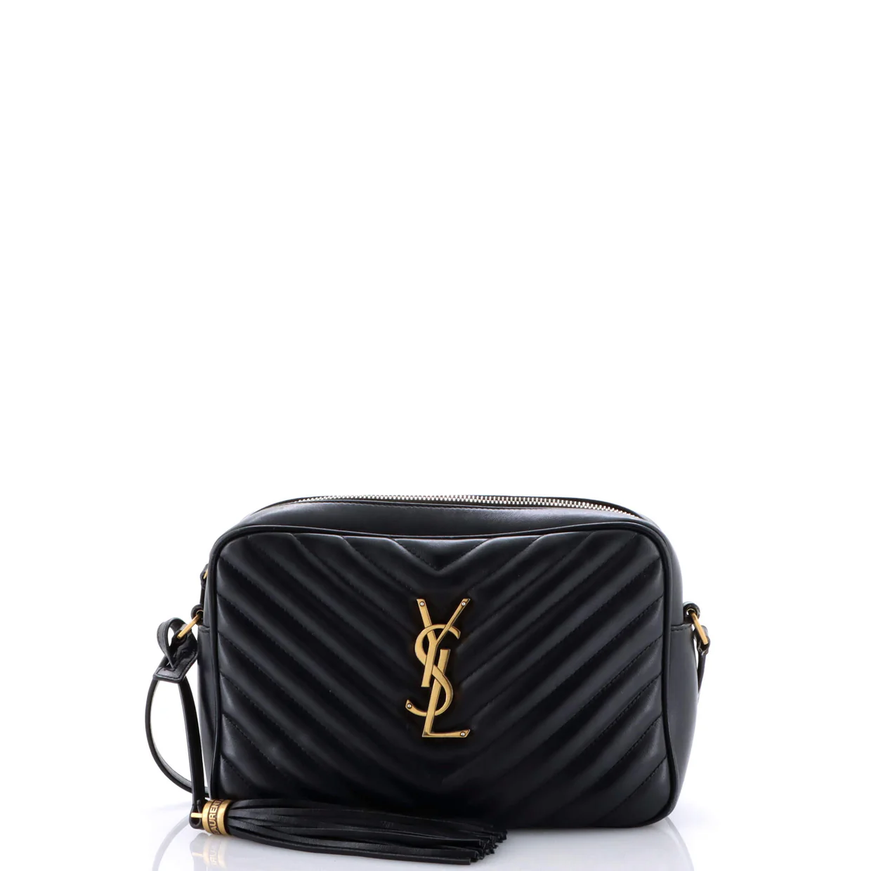 Lou Camera Bag Matelasse Chevron Leather Small - Deep Luxury