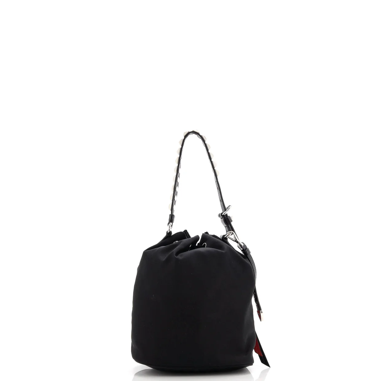 New Vela Multi Pocket Bucket Bag Tessuto with Studded Leather - Deep Luxury