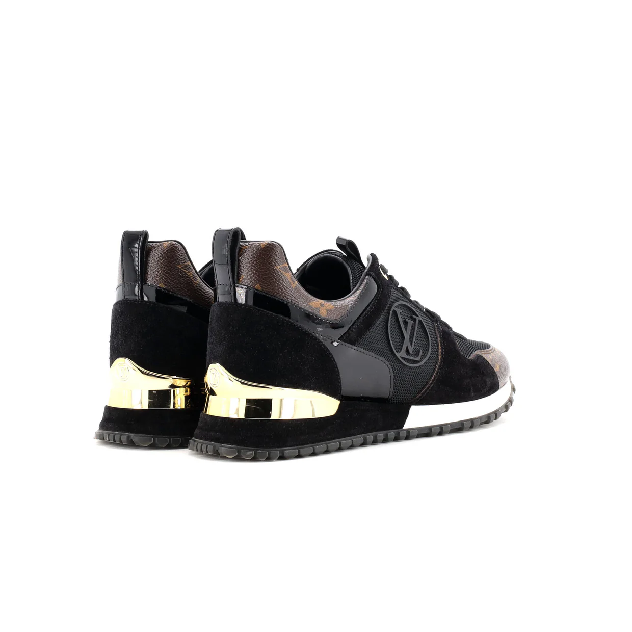 Women's Run Away Sneakers Mesh with Monogram Canvas and Suede - Deep Luxury