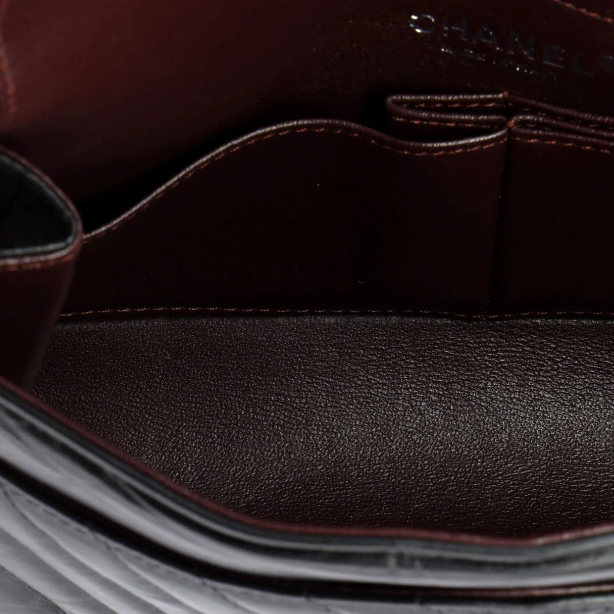 So Black Reissue 2.55 Flap Bag Chevron Aged Calfskin 225 - Deep Luxury