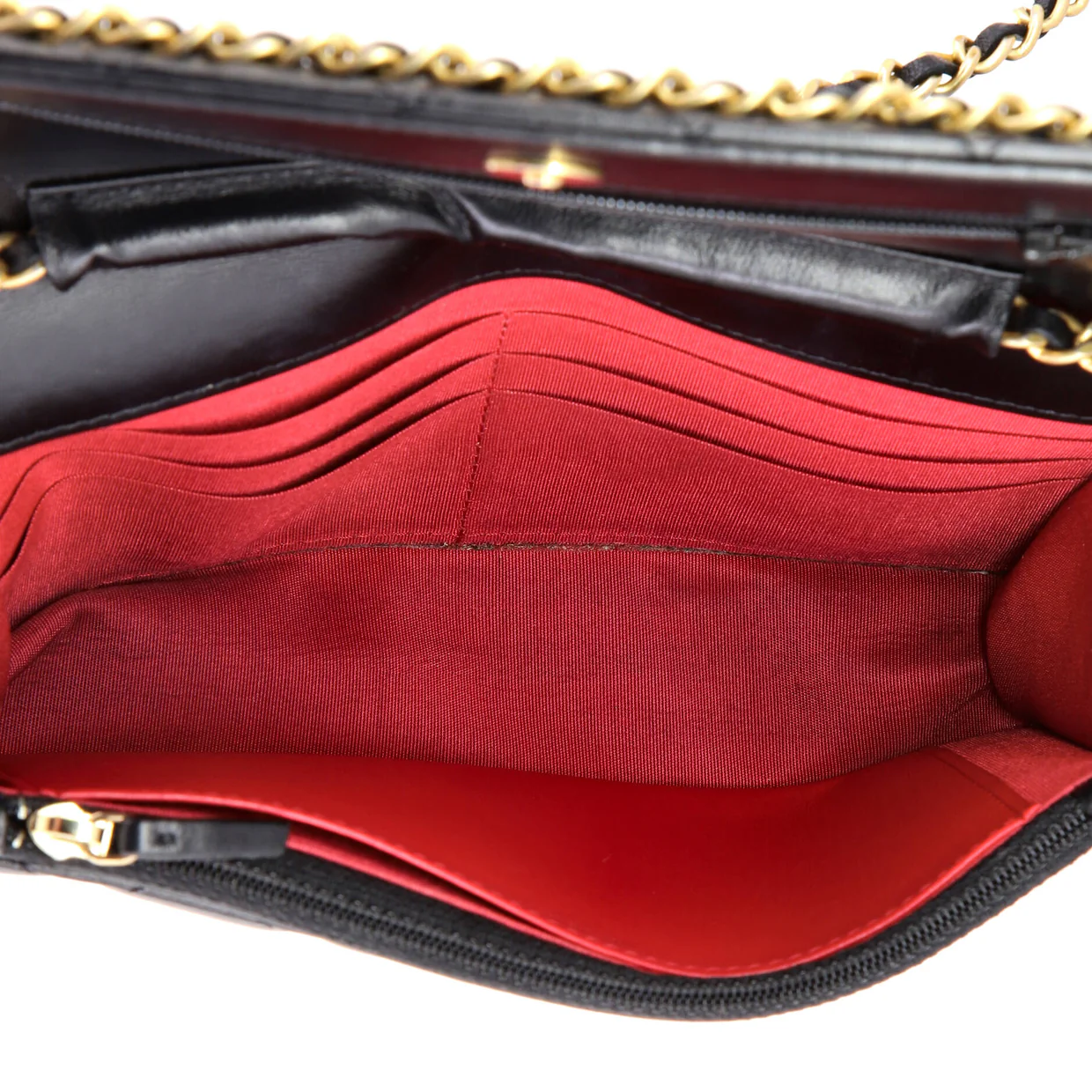 Chain Around Wallet on Chain Quilted Lambskin - Deep Luxury