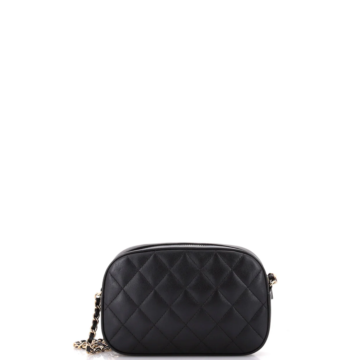 Slip Pocket Camera Case Bag Quilt Lambskin Mini - Deep Luxury