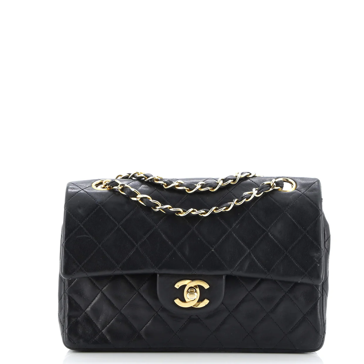 Vintage Classic Double Flap Bag Quilted Lambskin Small - Deep Luxury