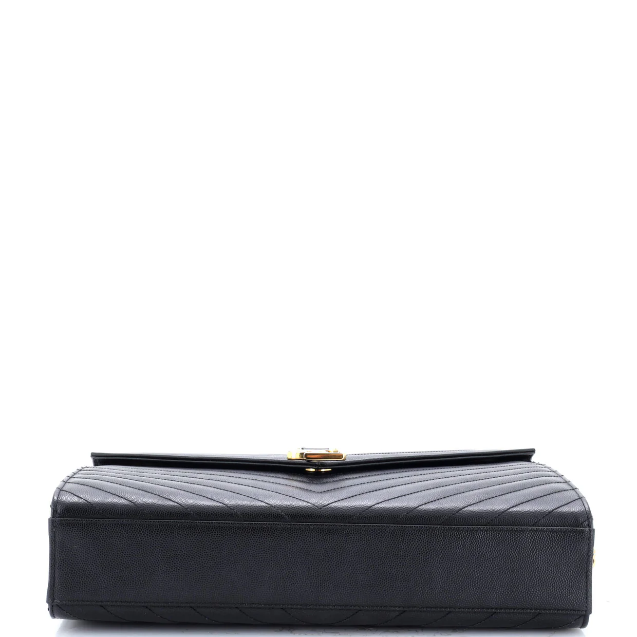 Classic Monogram Envelope Satchel Matelasse Chevron Leather Large - Deep Luxury