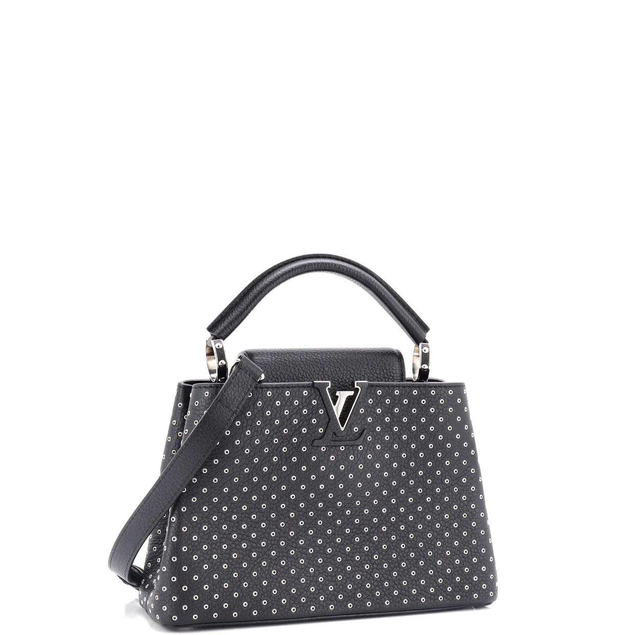 Capucines Bag Grommet Embellished Leather BB - Deep Luxury