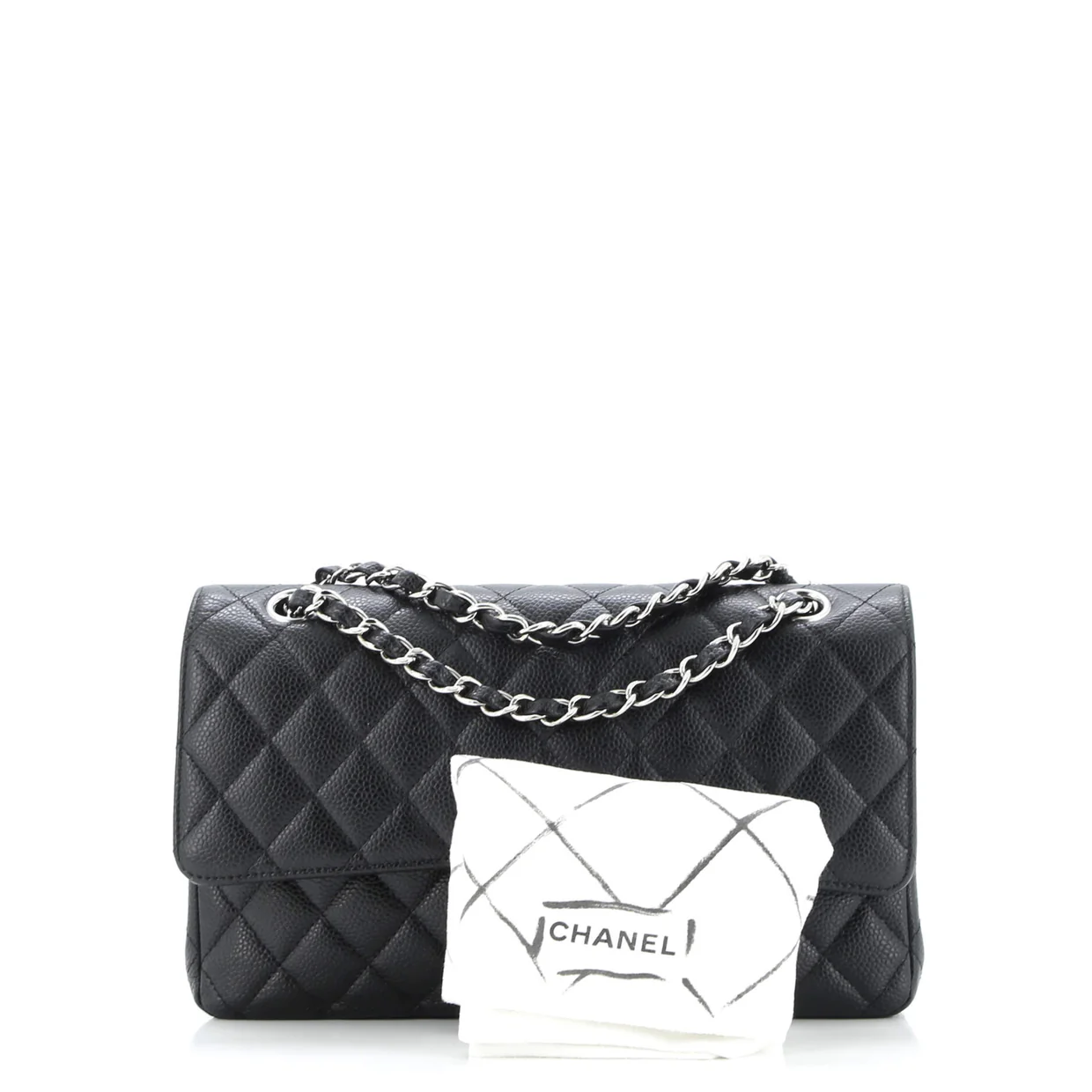 Classic Double Flap Bag Quilted Caviar Medium - Deep Luxury