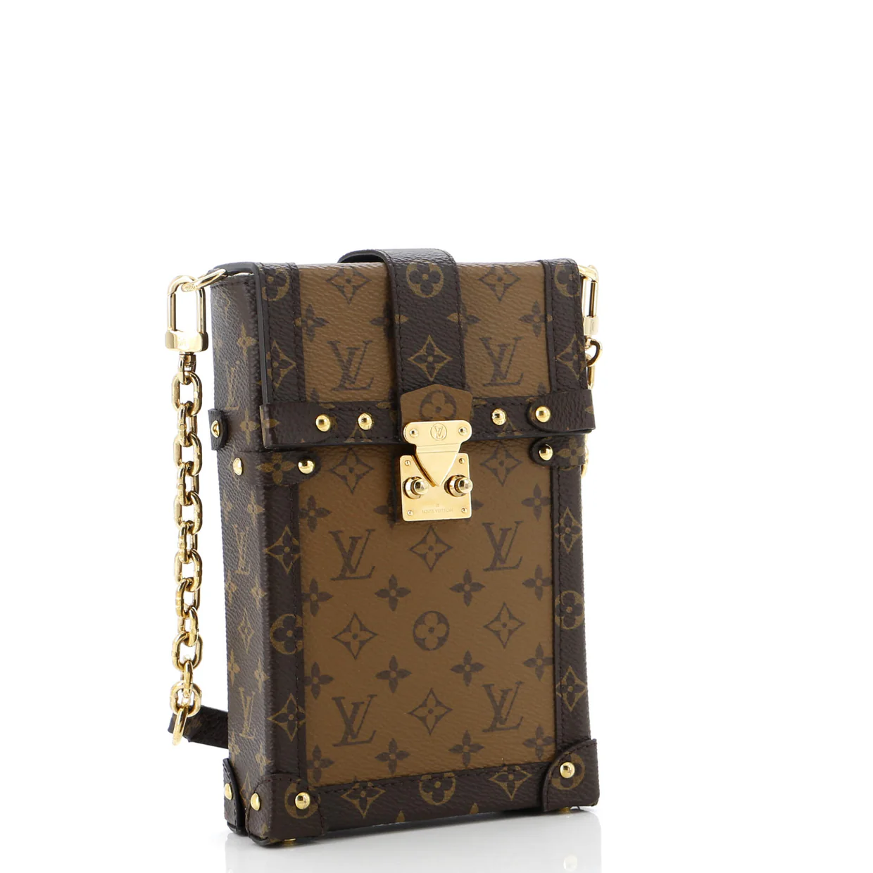 Vertical Trunk Pochette Reverse Monogram Canvas - Deep Luxury