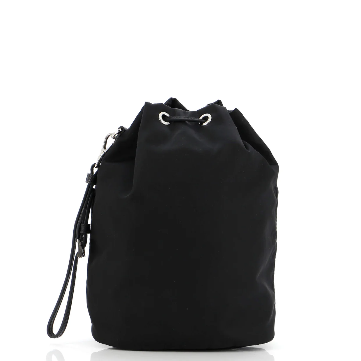 Drawstring Wristlet Bucket Bag Tessuto Small - Deep Luxury