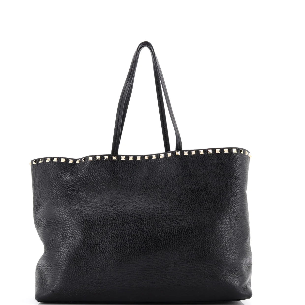 Rockstud Shopper Tote Leather Large - Deep Luxury